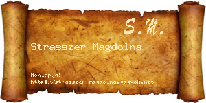 Strasszer Magdolna névjegykártya