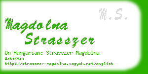 magdolna strasszer business card